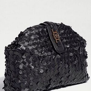 Sam Edelman Bianka Woven Leather Clutch with strap - NWT